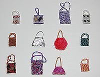 Miniature beaded handbags - Click to Enlarge